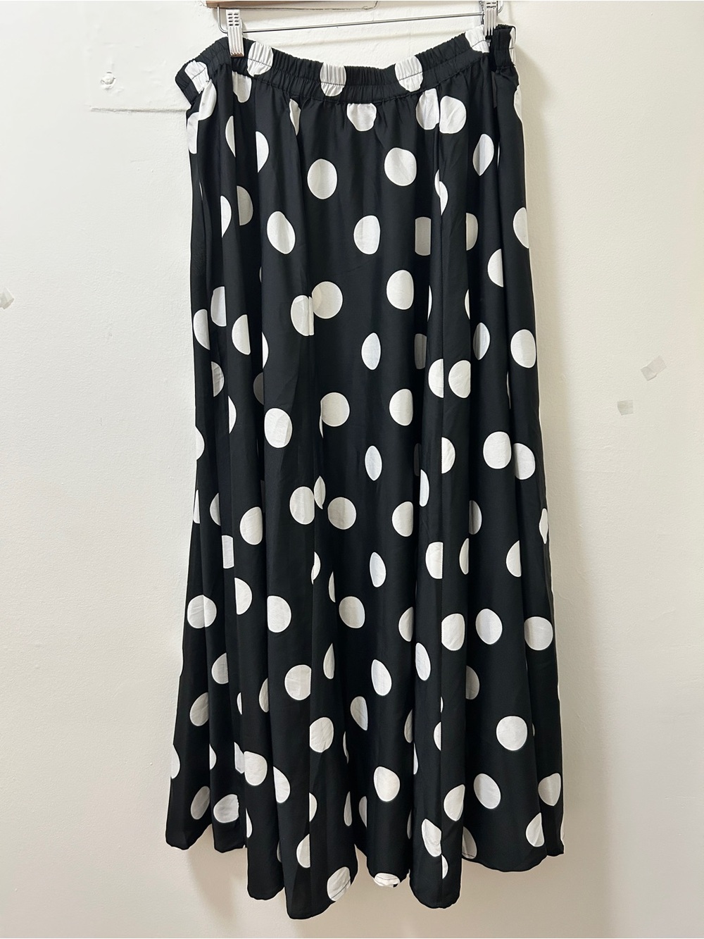 Mlle Gabrielle Polka Dot Maxi Skirt in Black & White - Picture 7 of 7